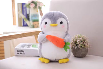 peluche pinguino con zanahoria de 25 y 45 cm