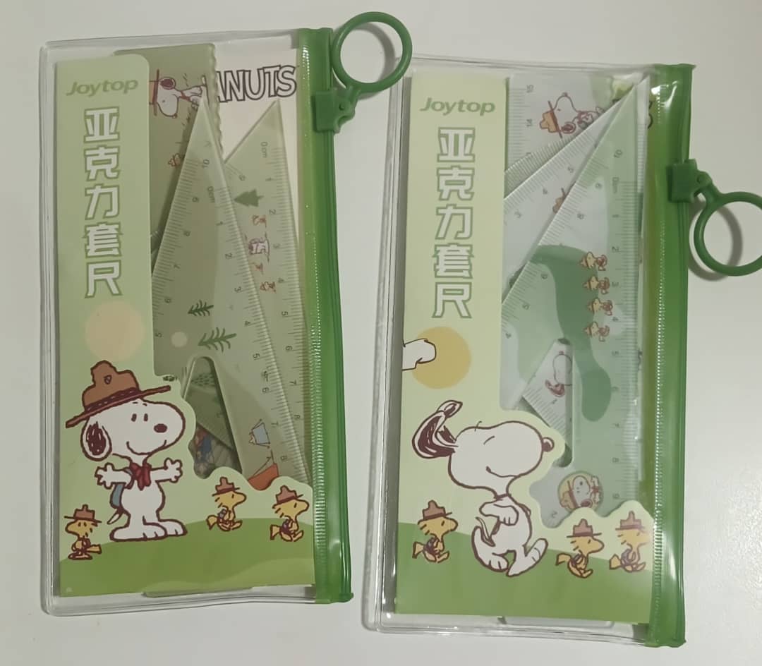 Set de reglas acrilicas de snoopy