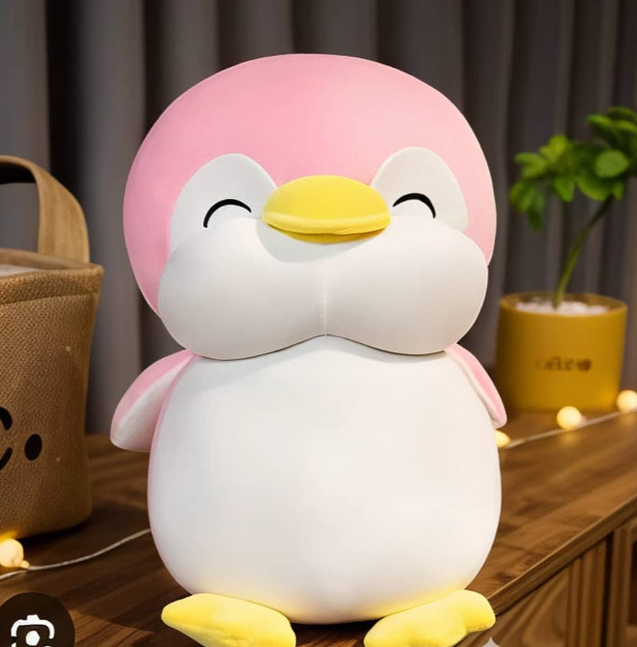 Peluche de pinguino rosa