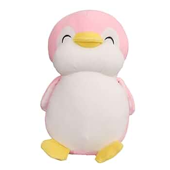 peluche de pinguino rosa