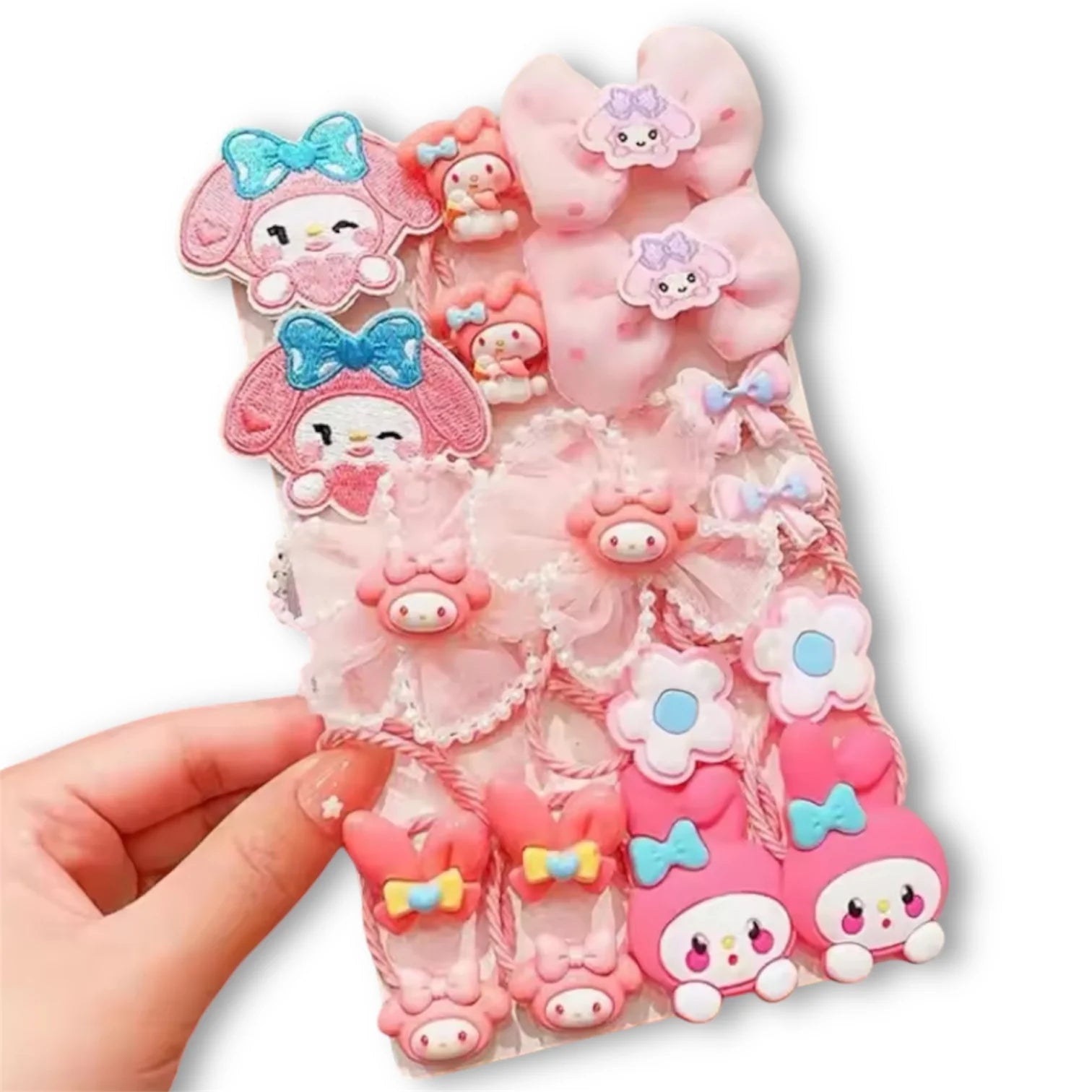 Juego de colitas para el cabello My Melody y Kuromy
