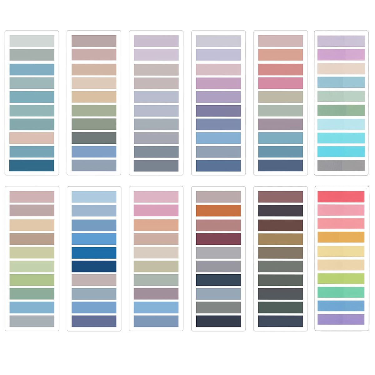 Notas Adhesivas Pet De 120 Colores (2400 Hojas)
